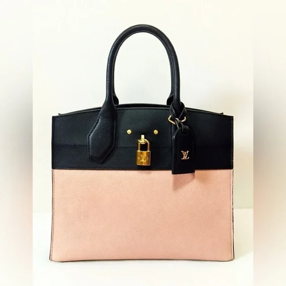 Louis Vuitton City Steamer MM bag in pink and black taurillon leather - Picture 3 of 17